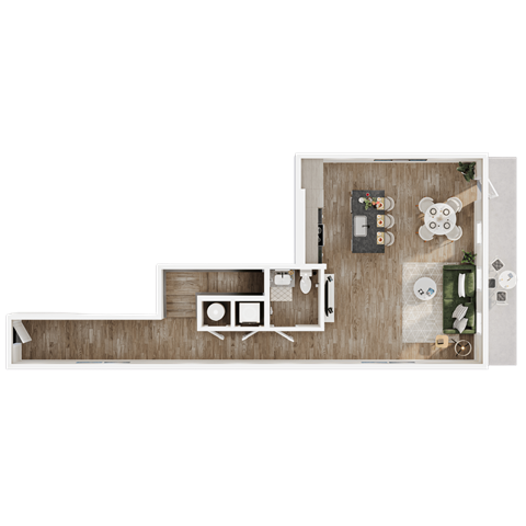 Floor plan for 2 beds, 2.5 baths, 1359 sqft